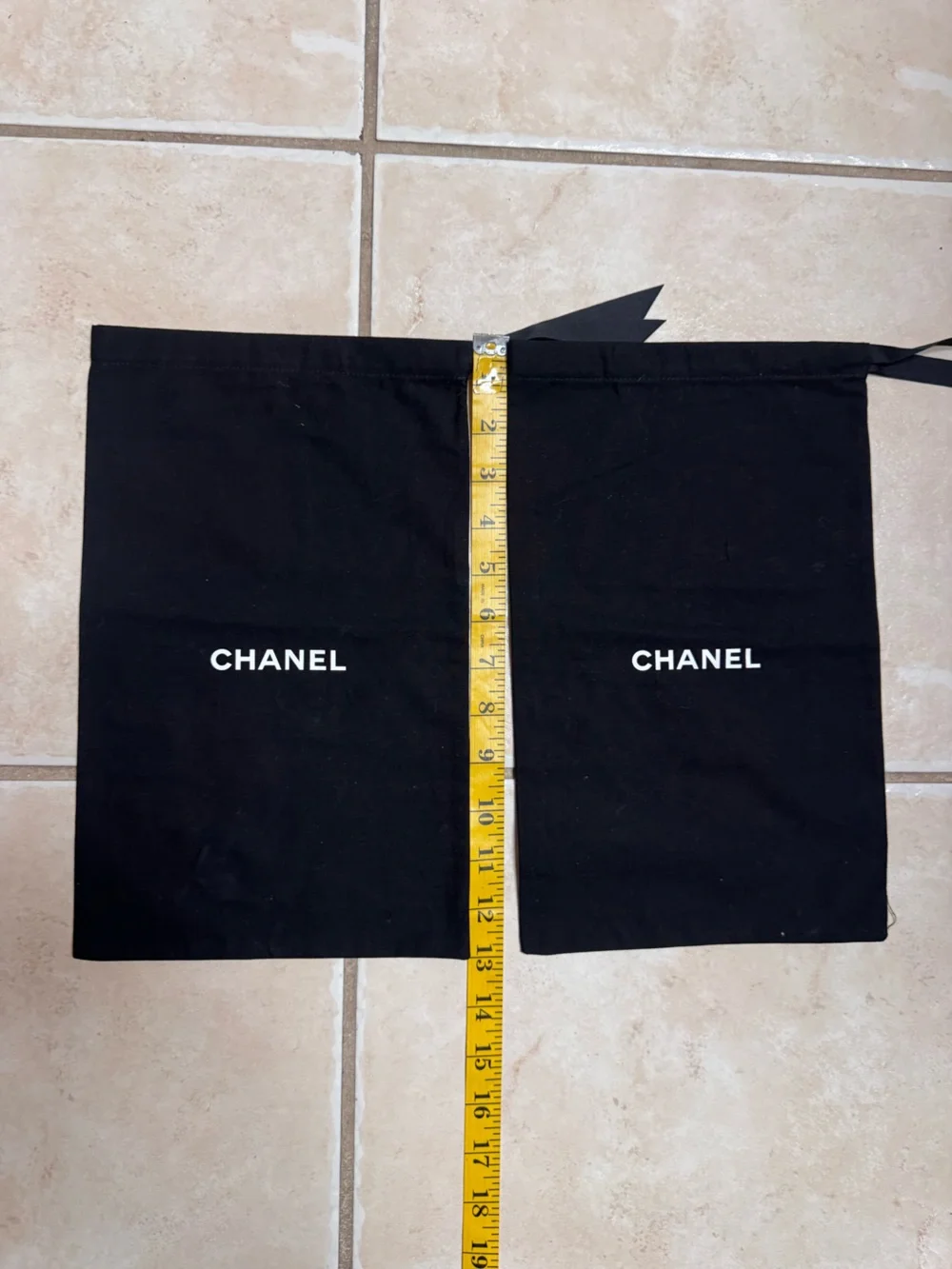 Chanel Black Drawstring Dust Bags
